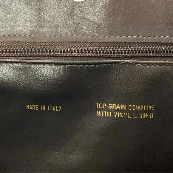 Vintage Neiman Marcus Dark Brown Crocodile-Embossed Leather Tote Bag - Picture 5 of 8